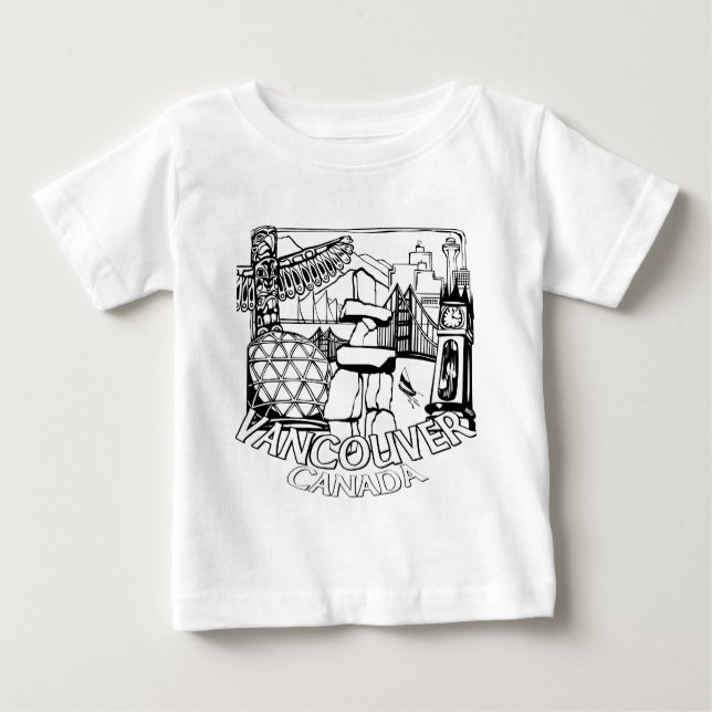 Vancouver Souvenir Baby T-shirts Landmark Baby Tee (Front)