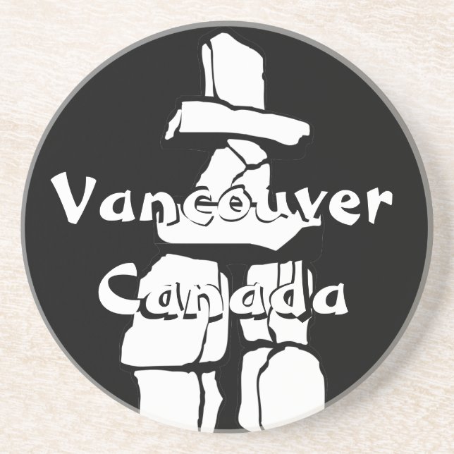Vancouver Souvenir Coaster Inukshuk Art Coasters (Front)