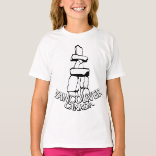 Vancouver Souvenir Girl's T-shirt Landmark Art Tee
