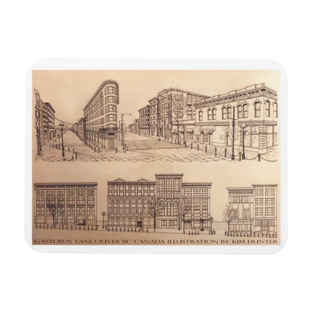 Vancouver Souvenir Magnet Gastown Landmark Gift (Horizontal)
