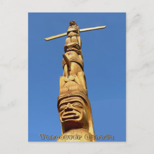 Vancouver Souvenir Postcard Totem Pole Personalize