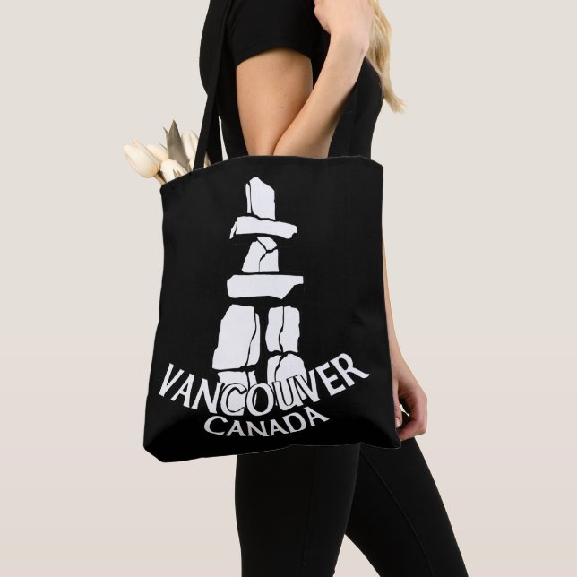 Vancouver Souvenir Tote Bag Landmark Art Bags (Close Up)