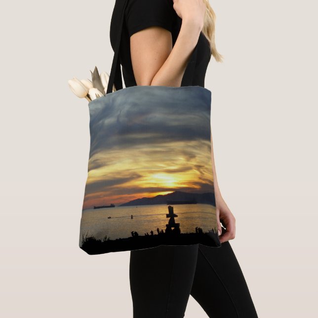Vancouver Souvenir Tote Bag Vancouver Sunset Bags (Close Up)