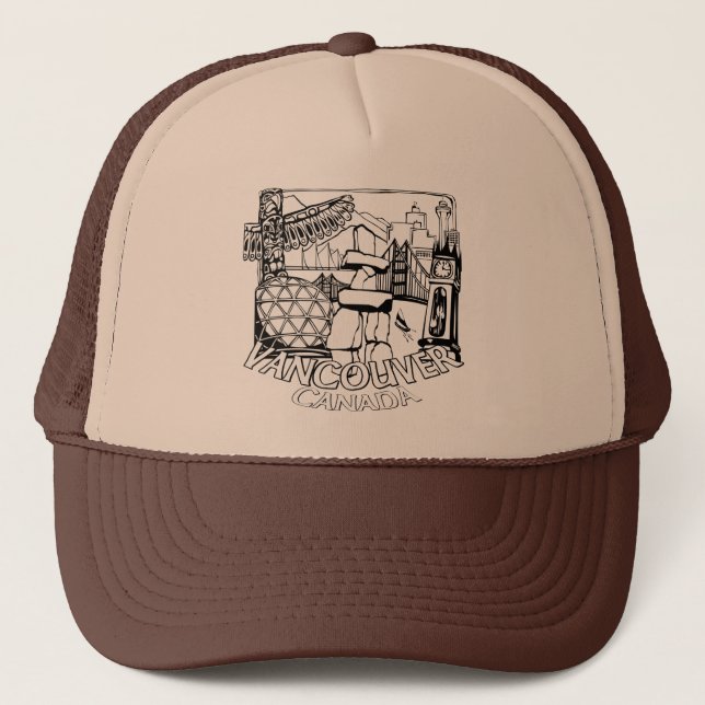 Vancouver Souvenir Trucker Caps & Vancouver Hats (Front)