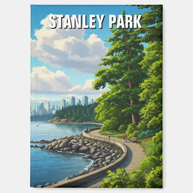 Vancouver Stanley Park Canada Travel Magnet (Front)