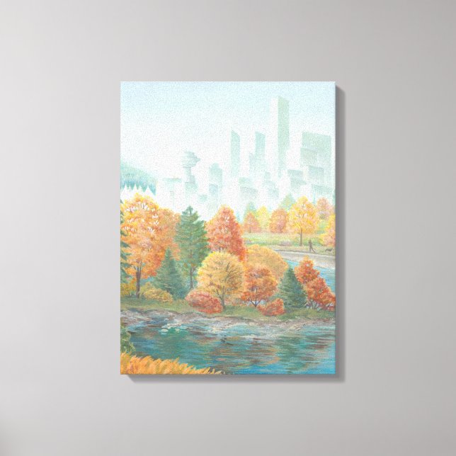 Vancouver Totem Poles Art Print Canvas (Front)