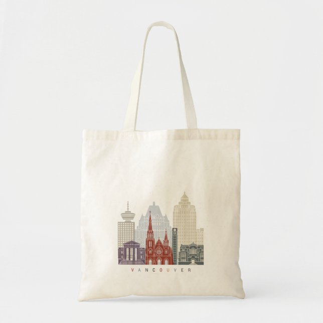Vancouver V2 skyline poster Tote Bag (Front)