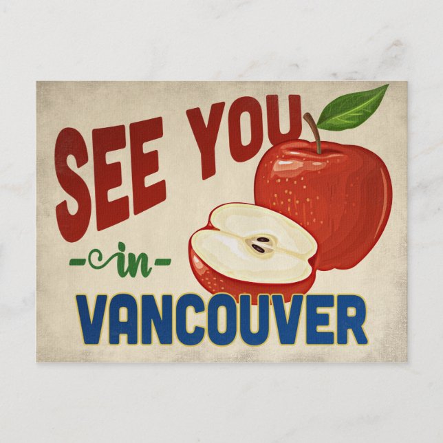 Vancouver Washington Apple - Vintage Travel Postcard (Front)