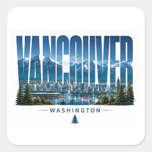 Vancouver Washington Mountain Escape Square Sticker