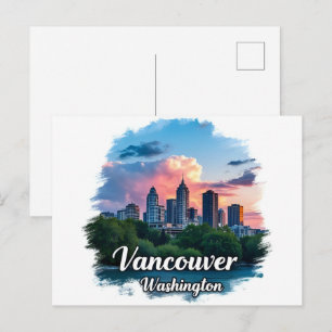 Vancouver Washington State skyline Postcard