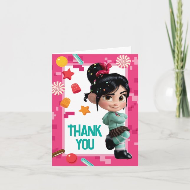 Vanellope Birthday Thank You Card (Front)
