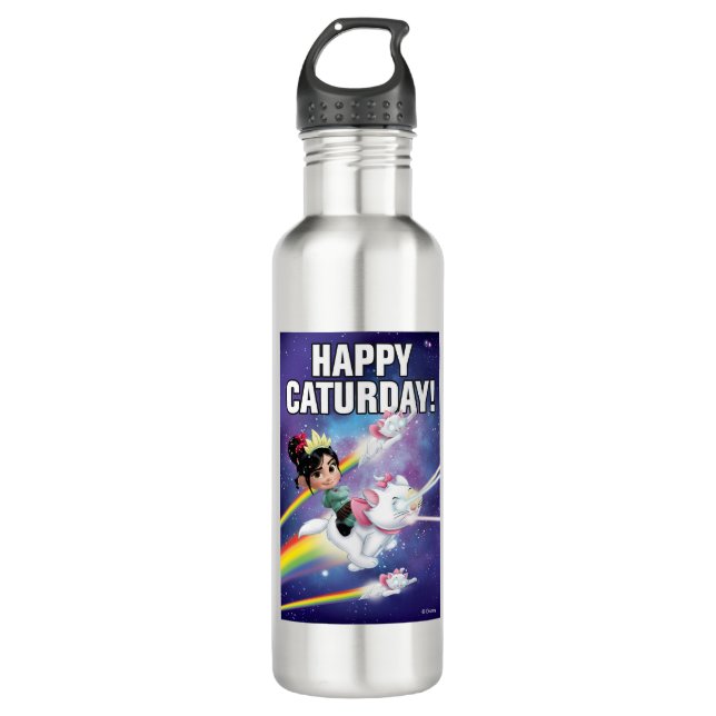 Vanellope | Happy Caturday! 710 Ml Water Bottle (Front)