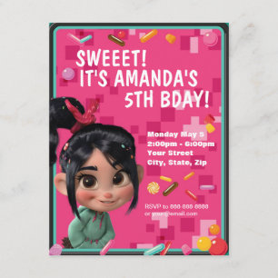 Vanellope Von Schweetz Birthday Invitation