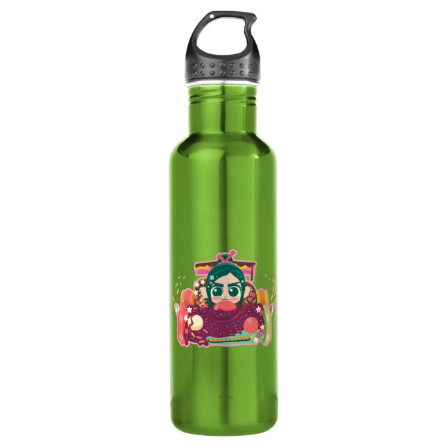 Vanellope Von Schweetz Driving Car 710 Ml Water Bottle (Front)