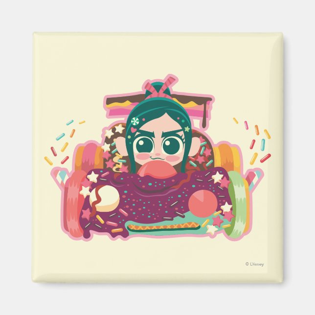 Vanellope Von Schweetz Driving Car Magnet (Front)