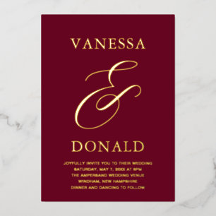 Vanessa Burgundy Modern Wedding
