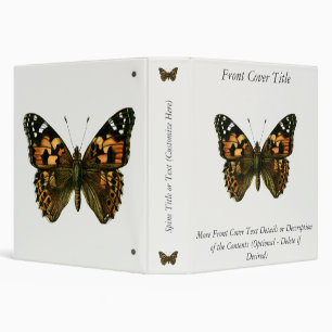 Vanessa cardui - The Painted Lady Butterfly 3 Ring Binder