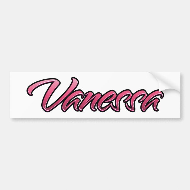 Vanessa faded pink sticker sticker (Front)