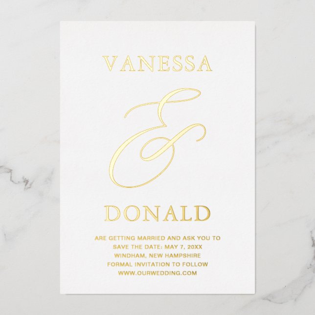 Vanessa Modern Wedding Save the Date (Front)