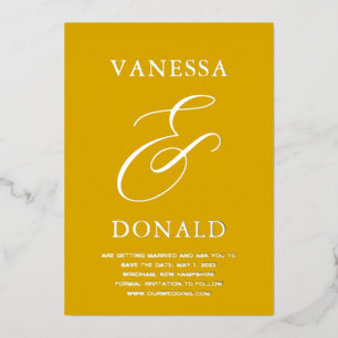 Vanessa Mustard Modern Wedding Save the Date