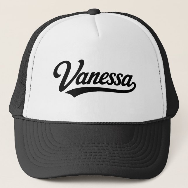 Vanessa name first last family gifts trucker hat (Front)