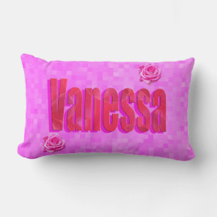 Vanessa Name Logo, Lumbar Pillow