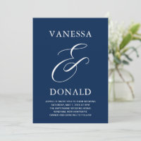 Vanessa Navy Blue Modern Wedding
