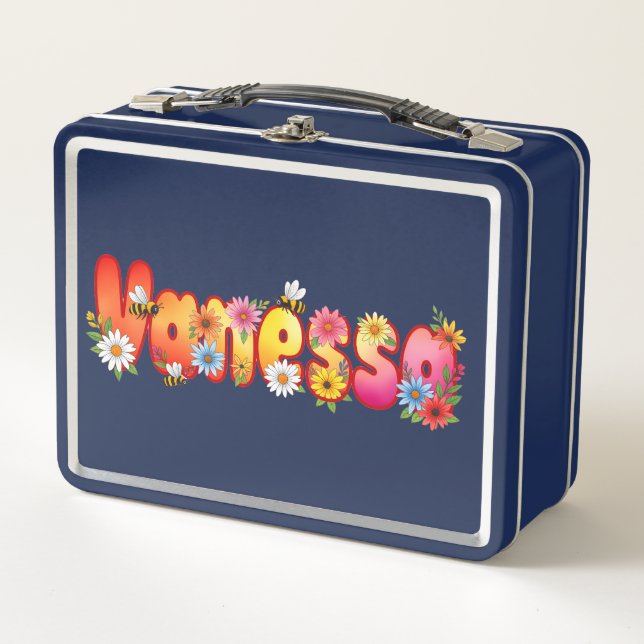 Vanessa - Personalized Bee Lunch Box (Devant)