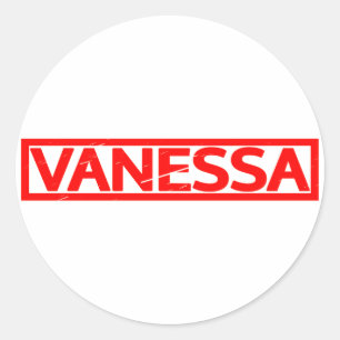 Vanessa Stamp Classic Round Sticker