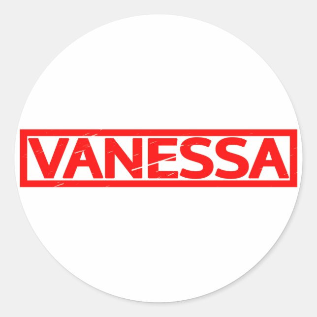 Vanessa Stamp Classic Round Sticker (Front)