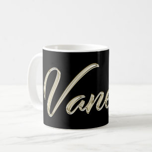 Vanessa white Handwriting Tasse Coffee Mug