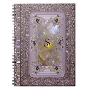 Vanfleet Lilac Victorian Monogram Notebook
