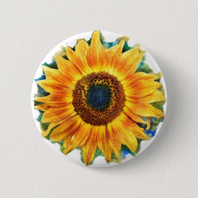 VanGough Sunflowers ,button 2 Inch Round Button (Front)