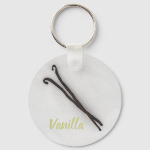 Vanilla bean with sugar as background gift luggage keychain