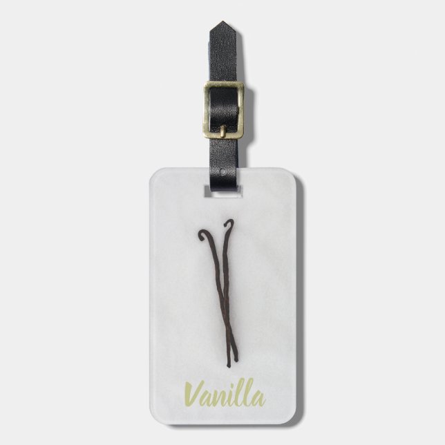 Vanilla bean with sugar luggage tag (Front Vertical)