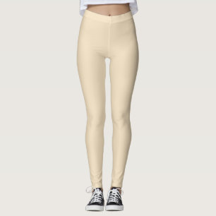 Vanilla Beige Solid Colour Leggings