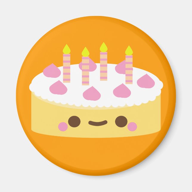 Vanilla  Birthday Cake Magnet (Front)
