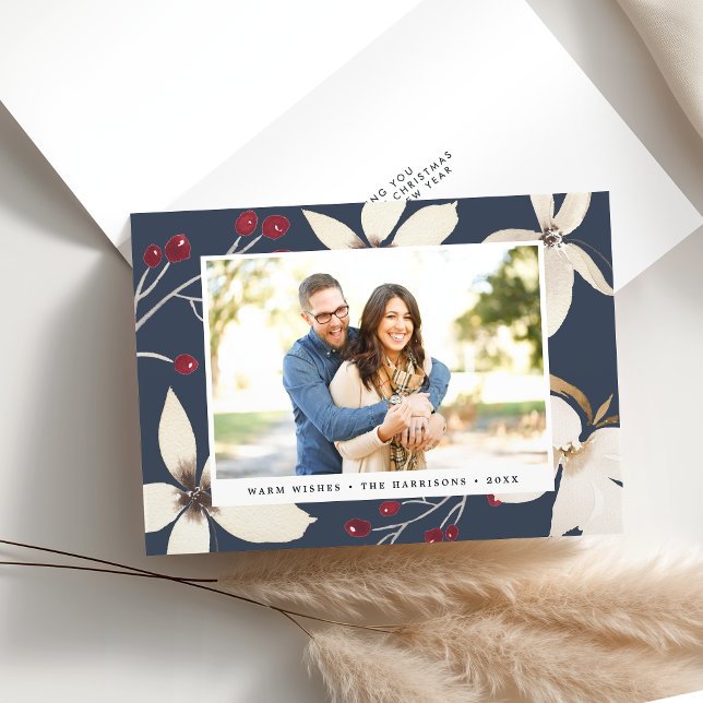Vanilla Blossom | Holiday Photo Folded Card (Creator Uploaded)