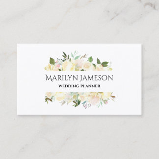 Vanilla Blossoms Wedding Planner Business Card