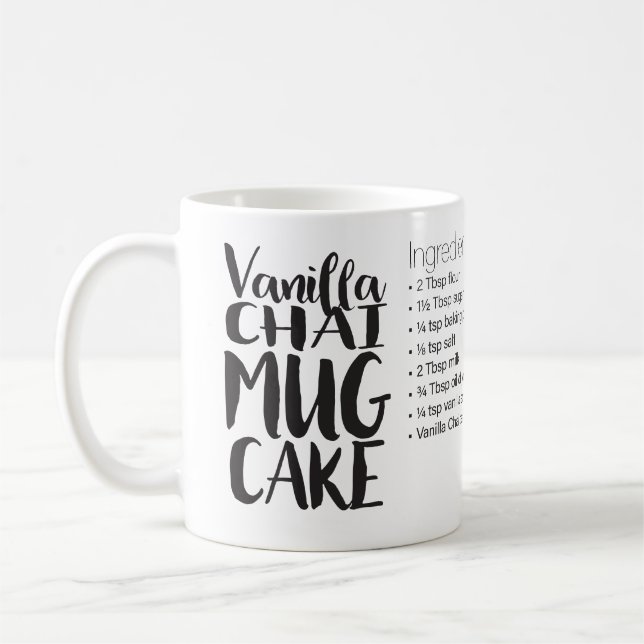 Vanilla Chai Mug Cake Recipe—reg mug (Left)