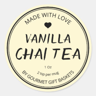 Vanilla Chai Tea Label For Gift Hampers