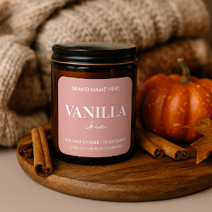 Vanilla Chia Étiquette personnalisé bougie