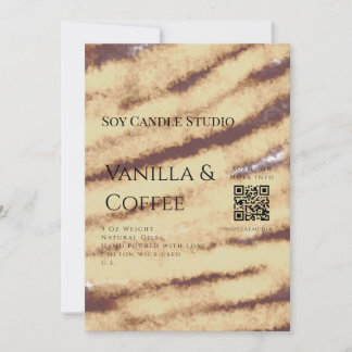 Vanilla coffee soy candle add QR businesInvitation Invitation