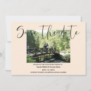 Vanilla Couple Photo Wedding Save the date