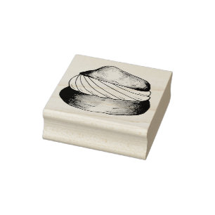 Vanilla Cream Puff French Pastry Dessert Stamp