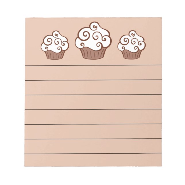 Vanilla Cupcakes Kitchen Bloc-notes Cadeau (Devant)
