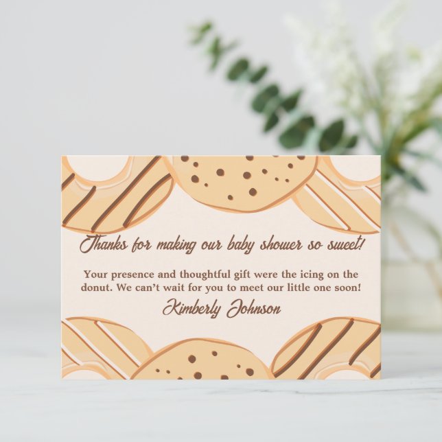 Vanilla Doughnut Delight  Thank You Card (Standing Front)