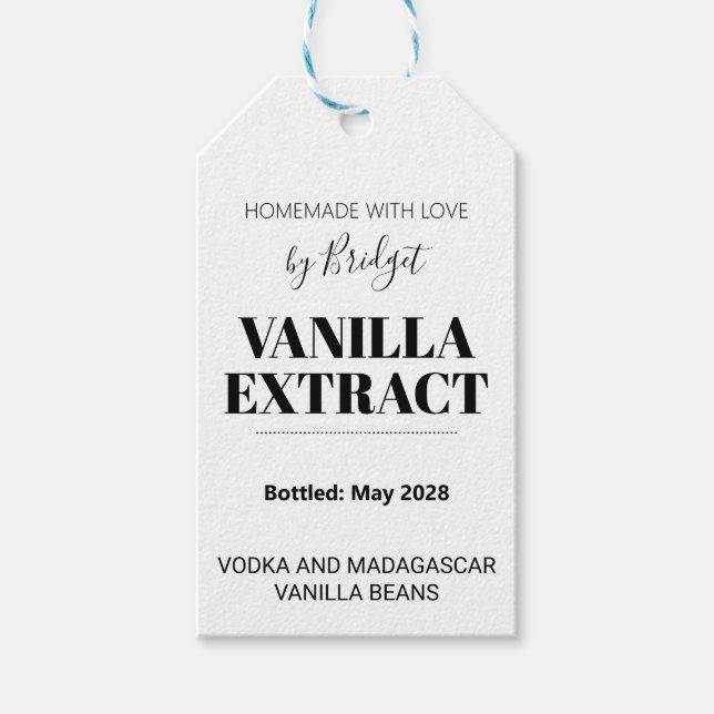 Vanilla Extract Gift Tag 001 (Front)