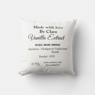 Vanilla extract homemade add ingredients weight de throw pillow