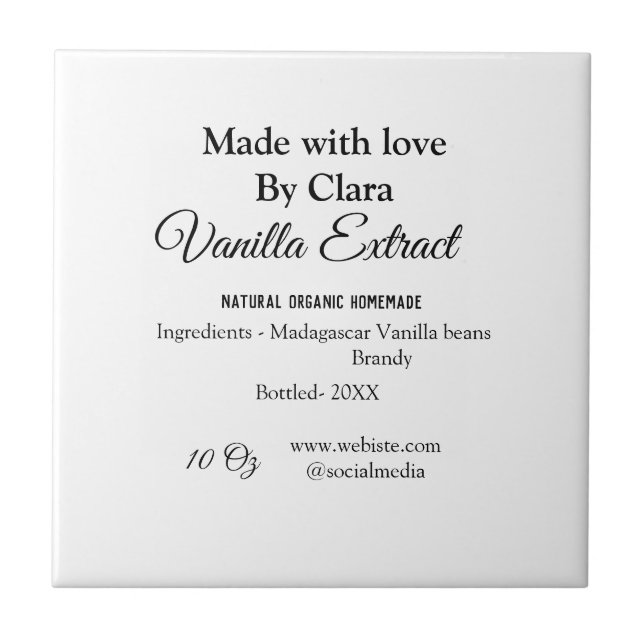 Vanilla extract homemade add ingredients weight de tile (Front)